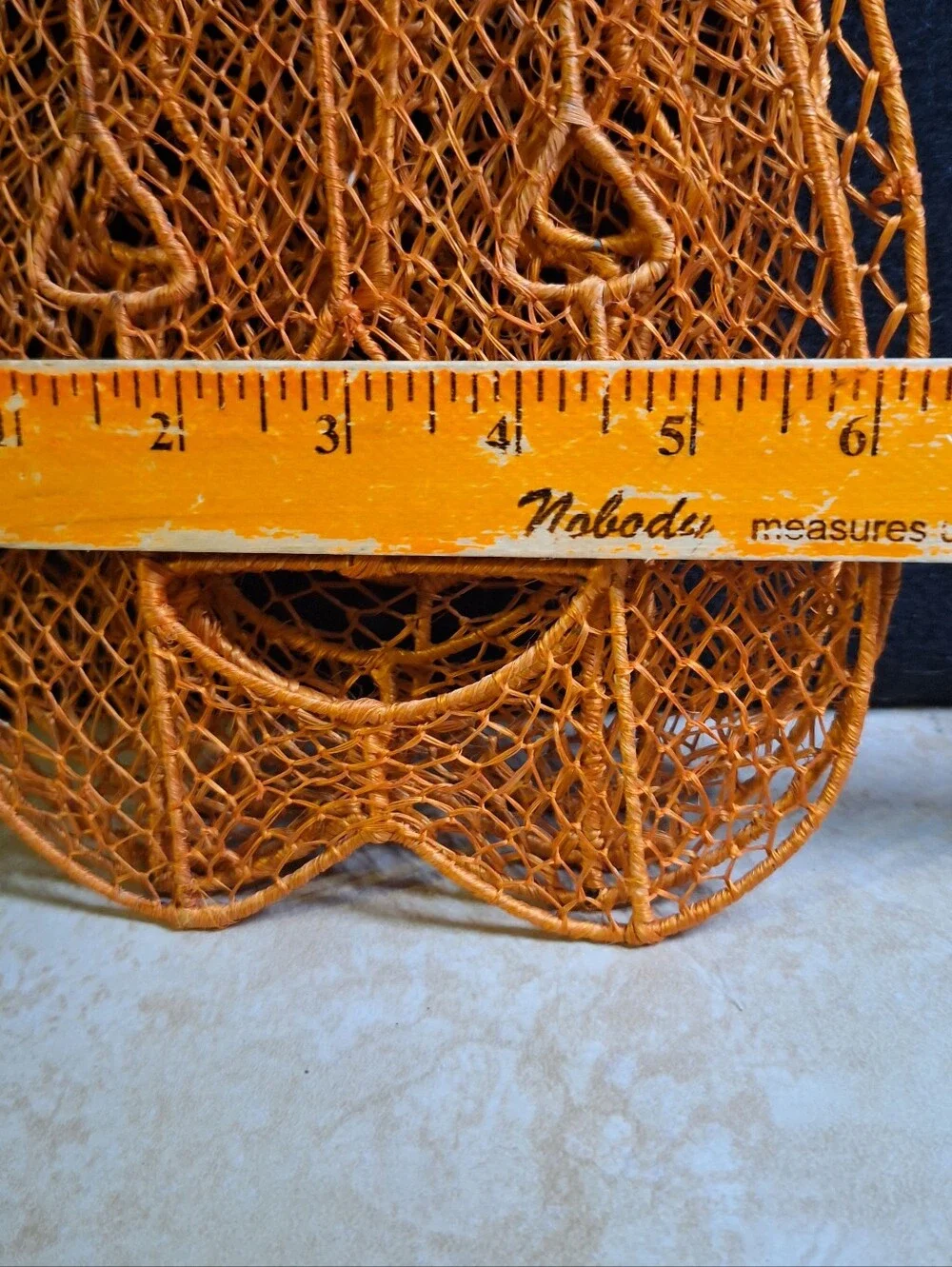 Vintage Macrame Halloween Decoration Decor Wall Art Pumpkin Jack O Lantern Set/5
